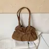 Bolso de Felpa de Gamuza de Alta Gama Plegado para Mujer 2026 Nuevo Otoño Gran Capacidad Bolso de Hombro Único Bolso de Mano Retro para el Trabajo