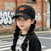 Estilo Coreano Unissex Bebê Bordado Letra N Boné de Baseball Infantil Outono Versátil Pai-Filho Aba Macia Proteção Solar Boné Bico de Pato Tendência