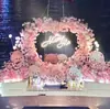 Globo de Confesión de Boda Floral Metal Hierro Arte Corazón Forma Arco Soporte Marco de Fondo Decoración de Fiesta