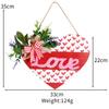 Nuevo colgante de madera con forma de corazón para puerta de Amazon para el Día de San Valentín, ideal para decorar el hogar.