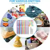 Conjunto de Crochê com 38 Peças, com Agulhas de Crochê Coloridas de Liga de Alumínio de Cabeça Única, Kit Completo de Ferramentas de Tricô DIY e Marcadores de Pontos