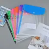 Bolsa para documentos A4, bolsa para contratos, clip de almacenamiento, bolsa para hojas sueltas insertable de 11 agujeros, bolsa para exámenes, bolsa transparente con cierre a presión 3D al por mayor.