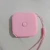 Cinta métrica cuadrada portátil de estilo nórdico en color macarrón con cordón, cinta métrica suave de retracción automática, cinta métrica cuadrada para cintura
