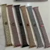 Adecuado para Correa de Metal para Apple Watch, Modelo de Aleación Full Diamante de Cinco Eslabones, Pulsera de Diamantes de Colores de 22 mm para Samsung Huawei