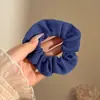 Scrunchie perezoso estilo francés para mujer, accesorio para el cabello de encaje blanco, liga para el cabello extragrande estilo coreano con un toque de alta gama
