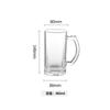 Copo de Vidro Transparente Resistente ao Calor Grande Espessado Casa de Chá com Alça Caneca de Cerveja Sem Tampa Presente de Bar Logotipo Estampado