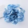 Satén Francés 19cm Tela Exagerada Flor Grande Broche de Pin para Corsage de Mujer Flor Hecha a Mano Broche de Accesorios para Ropa