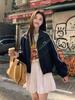 Chaqueta de Raya para Mujer, Estilo Europeo, Nueva Moda Coreana Primavera 2025, Chaqueta Casual Popular en el Sudeste Asiático