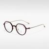 Armazón de Gafas T18981 Que Hace que la Cara Parezca Más Pequeña, Armazón de Gafas Retro de Medio Titanio, Se Puede Montar con Lentes Graduados, Venta al por Mayor del Fabricante, Bloqueador de Luz Azul