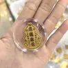 Pegatina para Teléfono Móvil de Oro Puro 999 2 Mg Dios de la Riqueza Caqui Ruyi Talismán de Paz para Atraer Riqueza y Hacerse Rico Regalo Popular Fabricante Venta al por Mayor