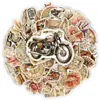 50 novos adesivos criativos para planner estilo vintage transfronteiriço, objetos vintage e decorações florais, adesivos removíveis à prova d'água