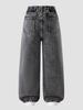 Artículos en Stock Transfronterizos Exclusivamente para Amazon en Europa y América: Jeans de Pierna Ancha con Bordado de Toalla de Moda Nueva para Chicas Mayores