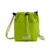 Bolsa Nueva para Niños, Mini Bolso Cruzado de Cierre de Cordón, Bolso Ligero Casual para Viaje, Bolso de Hombro con Costuras de Color Contrastante
