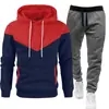 2025 Nueva Sudadera para Hombre de Venta Caliente en Comercio Exterior Moda Juvenil Casual Deportiva Sudadera con Capucha de Contraste Conjunto Superior