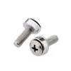 Tornillo de Corona de Acero Inoxidable 304 Cruz de Cabeza Avellanada Semiredonda Tornillos de Tres Combinaciones/Tuerca de Hebilla a Juego Tornillos para Gabinete