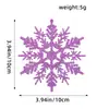 Decorações de Natal 10cm Flocos de Neve Flocos de Neve em Pó Plástico Decoração de Árvore de Natal Pingentes de Floco de Neve Recortados