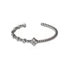 Anillo de Trébol de Cuatro Hojas con Incrustaciones de Piedras para Mujer, Moda Simple, Versátil, Anillo de Estrella, Diseño de Nicho, Sentido de la Moda ins, Anillo Abierto de Tendencia