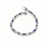 Nuevo brazalete de piedra turca para hombre y mujer con arabescos y diamantes azules, estilo artístico vintage, accesorio personalizado desgastado