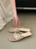 Sandalias Chuyuji estilo francés, versátiles para el día a día, con punta abierta y tacón grueso, cómodas para vacaciones en la playa, fáciles de poner