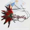 Máscara de Danza de Plumas de Halloween Transfronteriza Europea y Americana Máscara Sexy Reina de Fiesta Máscara para Ojos Accesorios de Maquillaje Carnaval