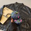 Corea del Sur Dongdaemun Sombreros Nuevos de Moda Personalizados Rojo Retro Sobre de Tela Vaquera Nicho Mini Graffiti Bolso Cruzado