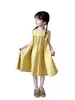 Vestido Regata Moda Verão Algodão Puro Estilo Coreano Meninas Alças Sem Mangas Roupas de Verão Bebê Tecido de Algodão Saia Fina