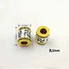 Accesorios de Joyería Hechos a Mano con Cuentas DIY Plata Dorada de Tíbet Color Doble Cuentas de Cubo con Agujero Grande Cuentas Separadoras Cuentas de Buda Accesorios para Rastas Africanas