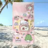 Fornecimento Exclusivo Transfronteiriço de Toalhas de Praia Estampadas da Sanrio Hello Kitty com Impressão Digital Que Não Desbota e Podem Ser Enviadas Individualmente