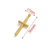 Colgante de cruz caliente transfronterizo de joyería chapada en oro de moda europea y americana con collar de acero inoxidable, fábrica de hardware Foshan al por mayor