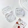 Estuche Portátil Transparente Mini Simple Todo en Uno para Lentes de Contacto Caja Doble para Lentes de Contacto Sin Tapa de Rosca As7202