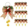 En Stock Al Por Mayor 6 Lazos de Piña de Navidad Terciopelo Rojo Cuadros Rojos y Negros Decoraciones Navideñas Transfronterizo