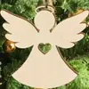 Modelos explosivos transfronterizos de productos de madera, ángeles en blanco de Navidad en 6 formas, solo al por mayor del mercado de productos pequeños de Yiwu.
