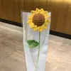 Buquê de Crochê Flor Vermelha Premium Ganha Primeiro Lugar no Dia das Mães, Recompensas para Exames de Admissão ao Ensino Médio e Superior, Dia da Mulher
