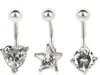 Piercing Labial Stud de Titânio F136 com Design de Flor Relâmpago e Cravação de Zircônia, Joia para Body Piercing com Corpo de Titânio de Grau Cirúrgico, Produto em Estoque do Fabricante