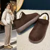 Botas de Nieve Little Potato para Mujer 2026 Invierno Nuevas Antideslizantes Suela Plana Con Felpa Calientes Caña Alta Botines Cortos Pan Birken Zapatos de Algodón