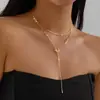 Novo Colar em Y com Pedras de Diamante Estreladas da Amazon, Colar Moderno e Luxuoso, Joia Longa Versátil de Nicho para Mulheres