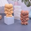 Molde de Silicona para Aromaterapia de Oso en Forma de Corazón para el Día de San Valentín, Molde para Decoración de Pastel de Yeso, Horneado de Resina