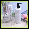 Frasco bomba espiral 280ml frasco de líquido para banho bico de pato ombro reto garrafa PET 280ML frasco com pump para loção frasco de detergente