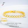 Loja de ouro Puzuo com pulseira de diamante bolha de ouro brilhante 24K pulseira oito corações oito flechas zircônia pulseira da moda para mulheres