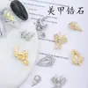 Joias de zircônia para unhas nova popular celebridade da internet laço decorações de unhas pirulito de pérola broca de unha de veado