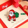 Broche metálico navideño caricatura lindo Santa campana insignia accesorios festivos europeos y americanos decoración de bolsa de regalo pequeña