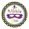 Mm044 Fiesta de Máscaras de Mardi Gras Fiesta Festival Fiesta Pancarta para 8 Personas Juego de 4 Piezas Plato de Papel Vaso de Papel