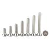 Tornillo de cabeza hexagonal de acero inoxidable 304, tornillo de cabeza avellanada hexagonal, DIN7991, tornillo de copa plana M2M3-M6