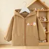 Chamarra de plumón impermeable y resistente a las manchas para otoño e invierno para niños, adecuada para niños mayores, con cierre y diseñada para usar como prenda exterior, tanto para niños como para niñas.