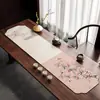 Novo Caminho de Mesa Zen Estilo Chinês, Jogo Americano Irregular Estilo Antigo para Mesa de Chá, Absorvente de Água e Isolante Térmico, Pode Ser Cortado no Tamanho, Protetor de Mesa para Sala de Chá