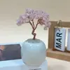 Árbol de la Fortuna de Cristal Árbol de la Fortuna de Cristal Amarillo-Morado-Rosa Natural Adorno Decorativo para Oficina Hogar Sala de Estar