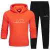 2026 Conjunto de Sudadera de Forro Polar Transfronterizo para Comercio Exterior Hombres y Mujeres Otoño e Invierno Sudadera con Capucha Gráfica para Hombre Marca de Moda Nuevo Conjunto para Hombre