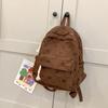 Mochila Escolar de Veludo Outono e Inverno Feminina para Estudantes Universitários Mochila Simples Versátil para Estudantes do Ensino Médio Estudantes do Ensino Fundamental Mochila Leve para Viagem