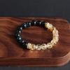 Pulsera de estilo chino con diseño de templo, nueva pulsera de cristal con doble anillo de cristal, arena azul y amarilla, con explosiones en vivo y de moda que combinan con todo.