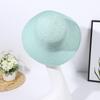 Sombrero parasol para niños, sombrero de paja con cornisa ondulada, sombrero de protección solar para exteriores con volantes, sombrero descubierto, sombrero DIY